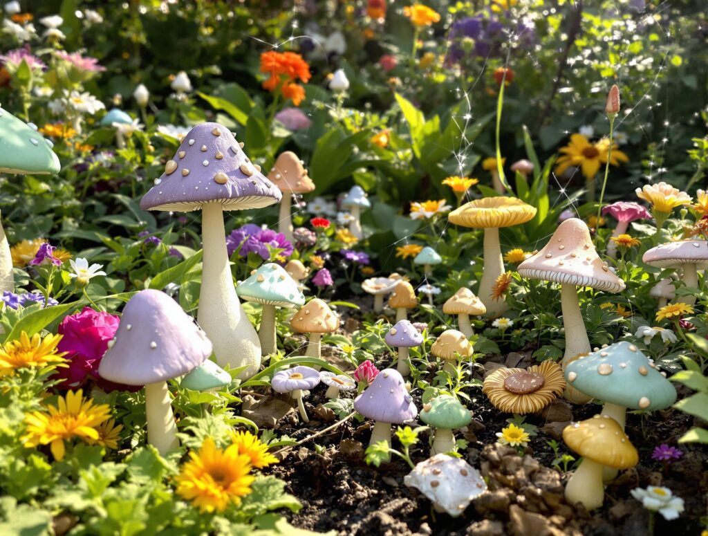 Whimsical DIY Garden Mushroom Ideas